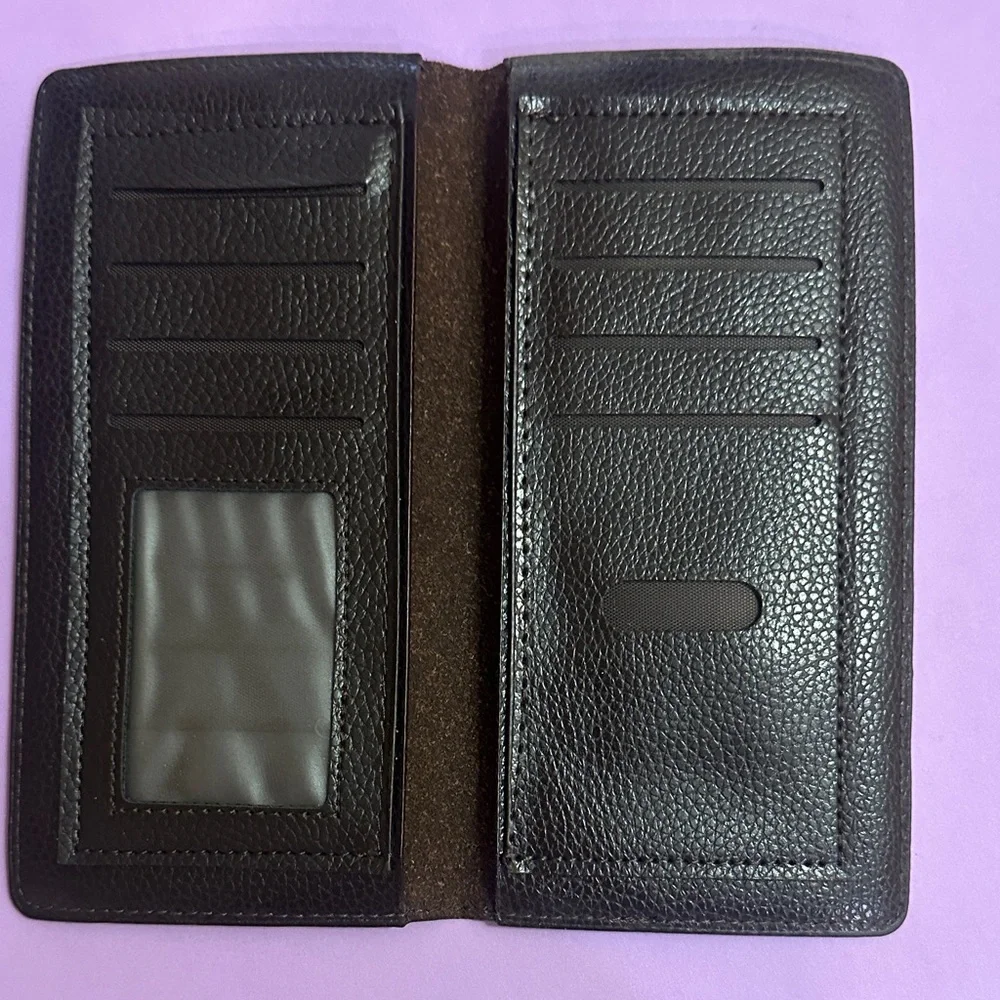 Jeep Black/Brown Leather Card Holder